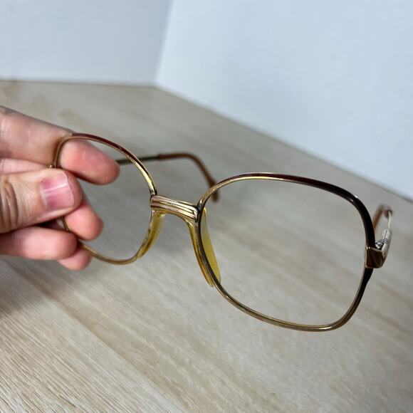 Vintage Metzler Germany 793 Sunglasses Frames Only Gold 130 Flex Hinge main image 14